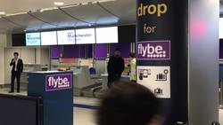 Closed Flybe check-in desks at Manchester Airport News Clip