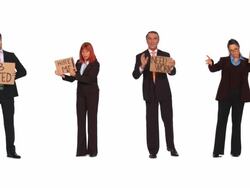 HD LOOP MONTAGE: Unemployed Business People Stock Footage