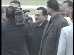 Egyptian president arrives for talks with Bush News Clip