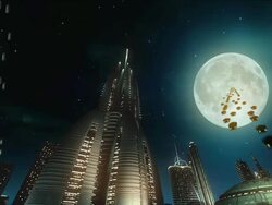 Space Techno City 4 HD Loop Stock Footage
