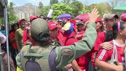 CLEAN : Chavez supporters queue News Clip