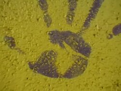 Hand On Wall Stock Footage