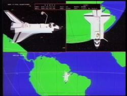 USA: SPACE SHUTTLE DISCOVERY: RELEASE OF TELESCOPE News Clip