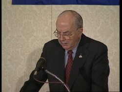 USA: JESSE HELMS STRESSES ENFORCING HELMS-BURTON LEGISLATION News Clip