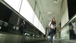 Big World Solo Woman Journeyer Stock Footage