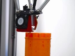 Three dimensional 3D printing machine in action Stock Footage