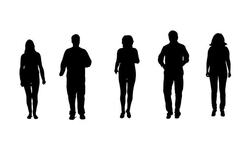 People silhouettes Stock Footage