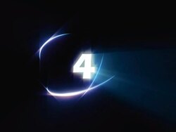 count down number 4 - loopable Stock Footage