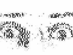 EYES : halftone style (WIPE) Stock Footage