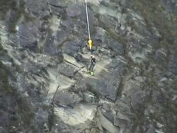 Hanging Bungee Jumper Stock Footage