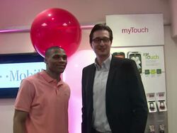 Russell Westbrook at the Russell Westbrook Greets Fans At T-Mobile And Gears Up For NBA All-Star 2011 In Los Angeles at Los Angeles CA. (Footage by WireImage Video/GettyImages) Stock Footage