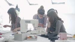 Sewing Class For Children. Stock Footage