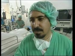 Minister vists Iraqi boy after skin graft News Clip