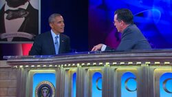 President Obama was interviewed by Comedy Central host Stephen Colbert in Washington on Monday. It was the President's third appearance on the show. (Dec. 9) News Clip