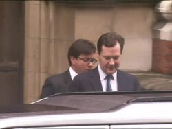 George Osborne leaving Leveson Inquiry News Clip
