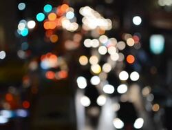 Out of focus traffic lights Stock Footage
