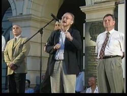 SERBIA: NOVI SAD: ANTI MILOSEVIC PROTESTS News Clip