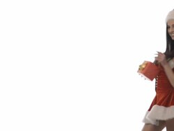 Christmas girl with a present Stock Footage