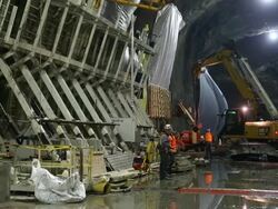 Construction Continues On New York's 2nd Avenue Subway Stock Footage
