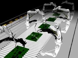 Robotic Arms Manufacturing Loopable Stock Footage