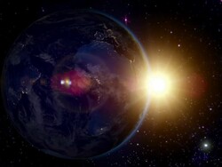 Sunrise over Africa and Europe Stock Footage