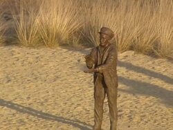 CU AERIAL Shot of Kitty Hawk Wright Brothers Memorial / North Carolina, United States Stock Footage