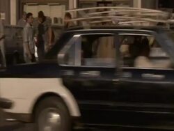 Tracking man walking through traffic in busy road, Cairo, Egypt (sound available) Stock Footage