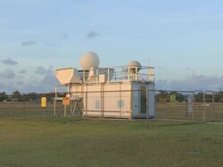 WS TU View of Weather Balloon Launch at Cocos Islands Weather Station / Keeling, Shire of Cocos, Australia Stock Footage