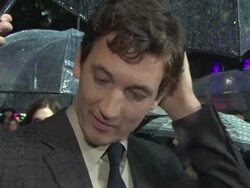 INTERVIEW - Miles Teller on what attracted him to the role, working with J.K Simmons, the characters he plays, who he would like to work with in the future at 'Whiplash' Red Carpet Stock Footage