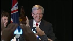 Australia - Outgoing PM Rudd accepts responsibility for Labor Party defeat as Conservatives sweep to election victory / Tony Abbott gives victory speech after being swept to power News Clip