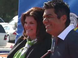 Ann Lopez (L) and George Lopez at the Third Annual George Lopez Stock Footage