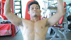 Man lifting weights Stock Footage