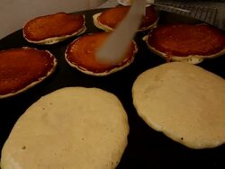 Pancake in the pan. Stock Footage