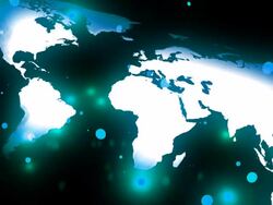 map of world with shining points Stock Footage