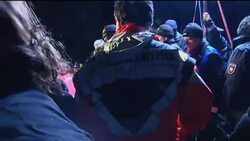 Protesters chain themselves in path of nuclear waste train News Clip