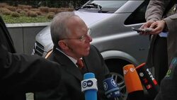 EU finance ministers agree in principle to give Greece first batch of bailout money News Clip