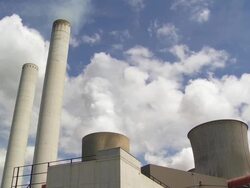 HD Coal Power Plant Emissions (Real Time) Stock Footage