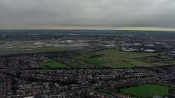 Aerials of planes landing at Heathrow Airport News Clip