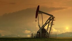 HD: Oil and Gas Pumpjack at Sunset Stock Footage
