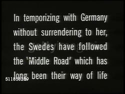 1943: CEREMONIAL OPENING of PARLIAMENT: WS Procession walking into parliament, King Gustov V & others walking into room, WS Women seated in box, men in uniforms walking before King Gustov V. Instructional Video