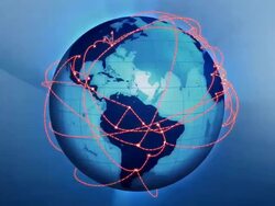 World network - 2011 new stylish red version Stock Footage