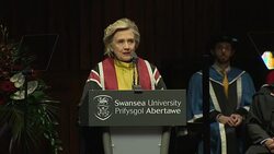 Hillary Clinton Doctorate Speech at Swansea Uni News Clip