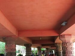 MS TD Shot of covered walkway at martyrs memorial, Jalianwala Bagh / Amritsar, Punjab, India Stock Footage