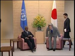 UN Secretary General meets Koizumi, discusses islets dispute News Clip