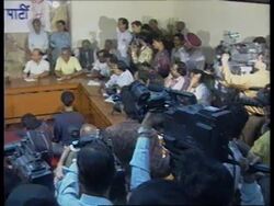 INDIA: DELHI: PRIME MINISTER &amp; CABINET RESIGN AFTER ELECTION DEFEAT News Clip