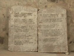 Ten Commandments Stone tablets 2 - HD & PAL Stock Footage