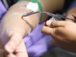 Blood donation Stock Footage