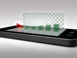 New technology - showing growth on mobile phone Stock Footage