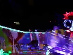 MS Shot of People enjoying amusement ride at funfair, flying bobs / Cologne, Germany Stock Footage