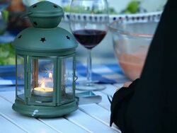 Dinner in swedish archipelago Stock Footage